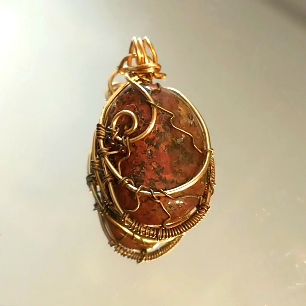 🇨🇦Hand crafted wire wrapped Stone Pendant - Picture 1 of 2